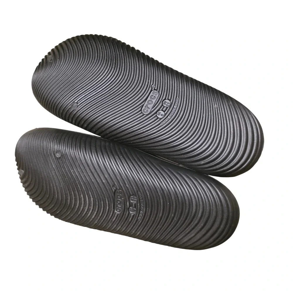 Crocs Mellow Recovery Slides Black Mens 9 Womens 11 Slip On Comfort Sandals
